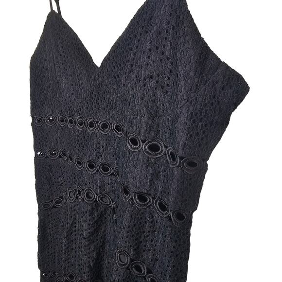 Bardot Dress Fit & Flare Dress Mini Dress Cocktail Dress Party Dress 8 Black - Picture 5 of 10